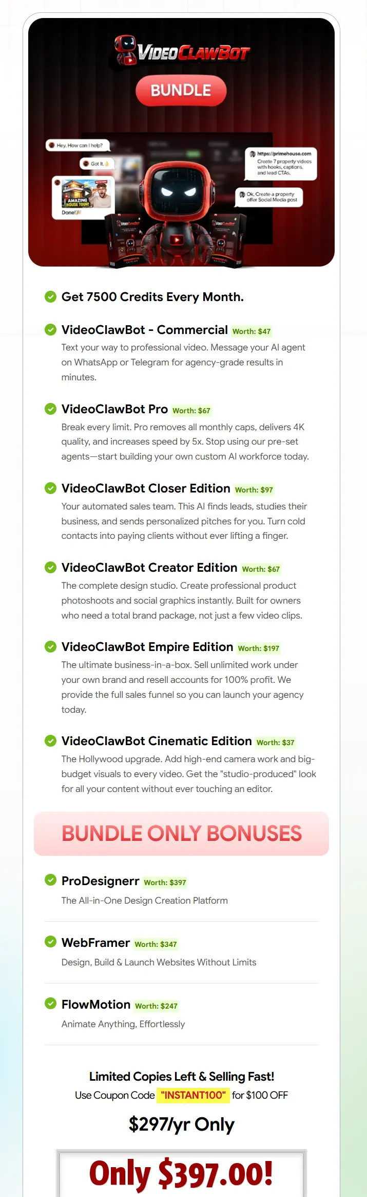VideoClawBot Bundle